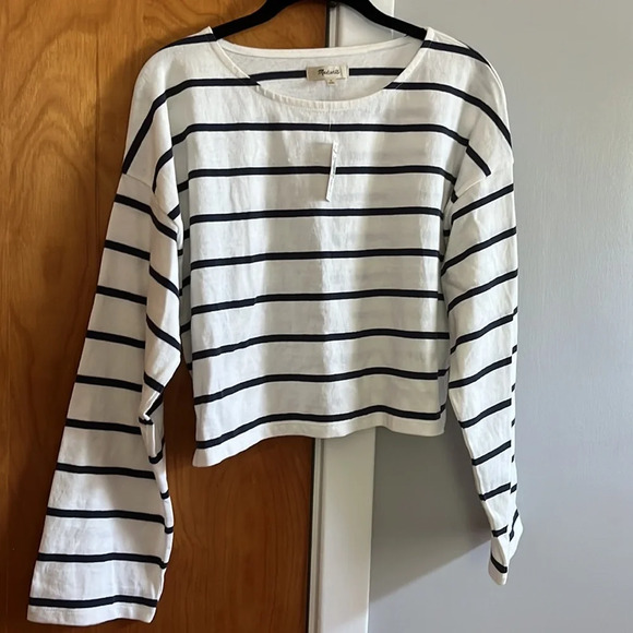 NWT Madewell Cropped Cotton Shirt Size Me - Picture 2 of 7